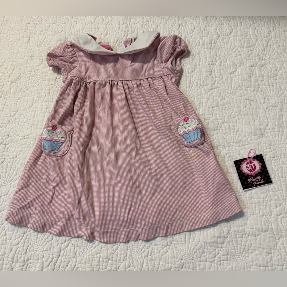 Cute pink gingham cupcake dress